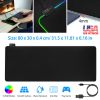 Large LED Gaming Mouse Pad RGB Computer Keyboard Mouse Mat w/ 10 Light Modes Non-Slip Rubber Base for Game Office