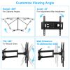 TV Wall Mount Swivel Tilt Full-Motion Articulating Wall Rack For 32in-55in TVs 99lbs Max Bearing Support VESA Up To 400x400mm