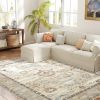 6x9 Area Rug, Indoor Boho Machine Washable Carpet for Living Room, Bedroom, Dining Room, Kitchen, Blue
