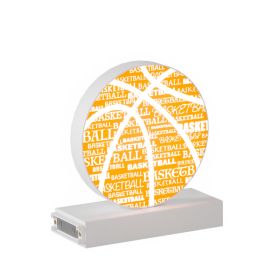 Magnetic LED Light Symbol, (Basket Ball) H5.3''