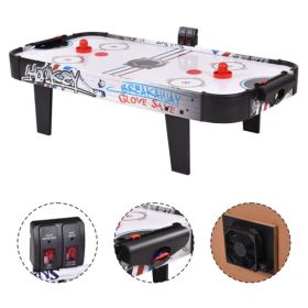 42" Indoor Air Hockey Game Table, Easy Assembly & Clean, LED/Manual Scorer Stable Construction