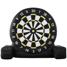 Inflatable Soccer Dart Board over 8 ft High with 9 Kick Balls & Air Pump