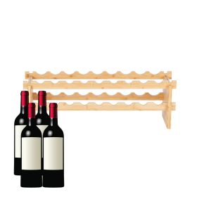 2-Tier Stackable Modular Wine Rack for Kitchen/Bar