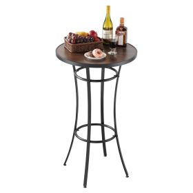 VEVOR Outdoor Round Bar Table, 23.7 in Counter Bar Height Bistro Table, Patio Dining Tables with Easy-to-Clean Top & Sturdy Metal Frame