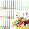 300 Pieces Plastic Cocktail Swords Picks Fruit Drink Picks Bulk Colorful Appetizer Skewers Toothpicks Pack for Pirate or Under the Sea Themed Family P