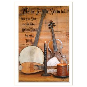 "Music" by Billy Jacobs, Ready to Hang Framed Print, White Frame