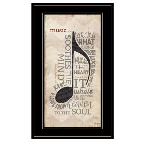 "Music" by Marla Rae, Ready to Hang Framed Print, Black Frame