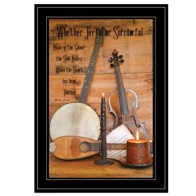 "Music" By Billy Jacobs, Ready to Hang, Ready to Hang Framed Print, Black Frame