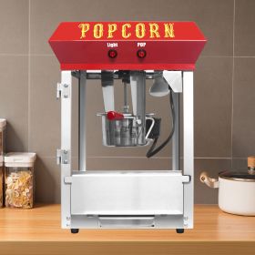 Kaitu Bar Style Popcorn Machine, 4-Ounce Popcorn Maker Popper, Red