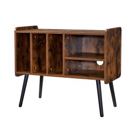 VEVOR Record Player Stand, Turntable Stand Holds Up to 220 Albums, Vintage Vinyl Record Cabinet with Removable Shelves