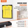 VEVOR Jersey Display Frame Case, 24 x 32 x 1.5 in, Large Lockable Sport Jersey Shadow Box with 98% UV Protection PC Glass and Hangers