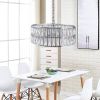 (W1340P189448/L5025-450-C) Crystal Chandeliers,5-Tier Round Semi Flush Mount Chandelier Light Fixture
