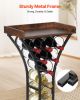 VEVOR 15 Bottle Wine Rack, Freestanding Floor Wine Holder Stand Liquor Cabinet with Wood Tabletop, Easy Assembly Floor Storage Rack