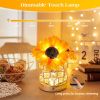 Sunflowers Flower Lamp ,Rechargeable Cordless Touch Table Lamp,3-Colour Infinitely Dimming Small Night Light