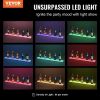 VEVOR LED Lighted Liquor Bottle Display, 1 Tier 40 Inch Wall Mounted Whiskey Rack Stand, 1 Step Commercial Illuminated Home Bar Shelf