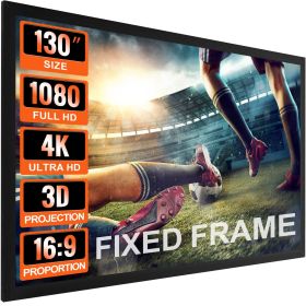 Big 130" Diagonal 16:9 HD Projector Screen Home Theater Outdoor Use