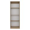 Home Bookcase With 4-Shelf Modern Display Unit For Books And Decor, Natural Oak