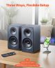VEVOR Powered Bookshelf Speakers, 25W x 2, Active Studio Monitor Speaker with 5.25 Inch Woofer, Bluetooth/RCA/Coaxial/Optical/USB/Subwoofer Connection