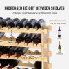 VEVOR 72 Bottle Stackable Modular Wine Rack, 8-Tier Solid Bamboo Wood Storage Racks, Floor Freestanding Wines Holder Display Shelf