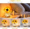Sunflowers Flower Lamp ,Rechargeable Cordless Touch Table Lamp,3-Colour Infinitely Dimming Small Night Light