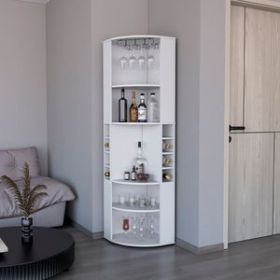 Bar Cabinet Jansen, Living Room, White (Color: White)