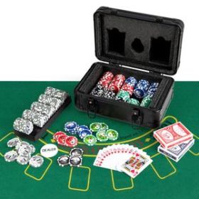 Texas Holdem Poker Chip Set for Use Family Recreations (Pieces: 300)
