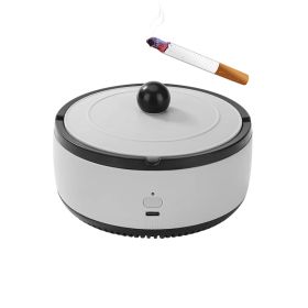Rechargeable Ashtray Air Purifier Car Smoking Tank To Remove Smoke Odor (Color: Gray, Type: Ashtrays)