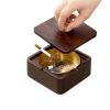 Wood Metal Ashtray Ash-Proof and Dust-Proof Design