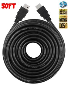 4K HDMI 2.0 Cable UHD HDTV Ultra HD High Speed 2160P HDR 60Hz 18Gbps Dolby HDCP (Cable Length: 50FT)