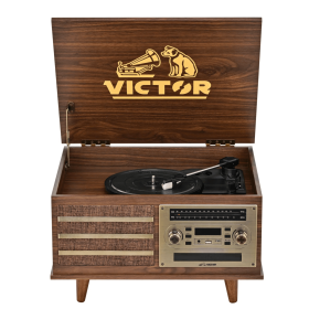 Victor Monroe 8-in-1 Music Center (Color: Walnut)