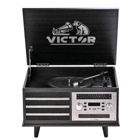 Victor Monroe 8-in-1 Music Center (Color: Graphite)