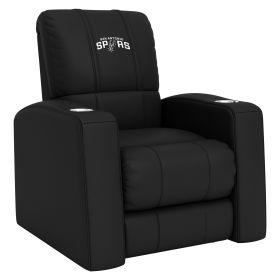 Relax Home Theater Recliner with San Antonio Spurs Logo (Material: Commercial Grade Synthetic Leather)
