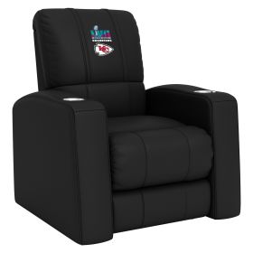 Kansas City Chiefs Super Bowl LVII Champions Logo Relax Home Theater Recliner (Material: Commercial Grade Synthetic Leather)