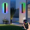 2 Packs Long Outdoor RGB LED Wall Lights
