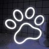 1Pc Dog Paw Print Neon Sign,LED Paw Print Neon Signs for Wall Decoration, USB Powered Dog Neon Lights with Dimmer Switch for Children's Bedroom