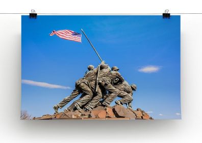 Marine Corps War Memorial at dawn Canvas Print or Poster (Type: Standard Framed Canvas Print, size: XX-Large (32" x 24"))
