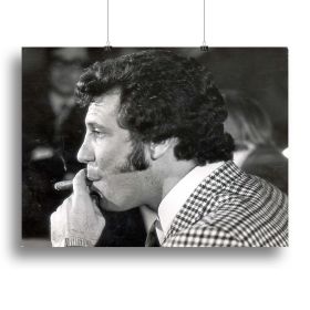 Tom Jones with cigar Canvas Print or Poster (Type: Standard Framed Canvas Print, size: 16" x 12" / 42cm x 30cm (approx))