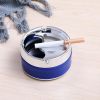 Rotating Sealed Desktop Ashtray with Lid for Household