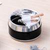 Rotating Sealed Desktop Ashtray with Lid for Household