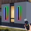 2 Packs Long Outdoor RGB LED Wall Lights