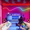 RGB Neon LED Strip Lights, 16.4Ft Led Neon Rope Lights with App Remote Control, Music Sync,Waterproof, Flexible DIY Lights Design for Bedroom, Living