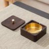 Wood Metal Ashtray Ash-Proof and Dust-Proof Design