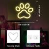 1Pc Dog Paw Print Neon Sign,LED Paw Print Neon Signs for Wall Decoration, USB Powered Dog Neon Lights with Dimmer Switch for Children's Bedroom