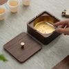 Wood Metal Ashtray Ash-Proof and Dust-Proof Design