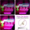 1pc Bar Neon LED Sign,USB-Powered, Multicolor Illuminated Wall Decor for Bars, Cafes, Clubs & Restaurants - Vibrant Pink & Blue Light